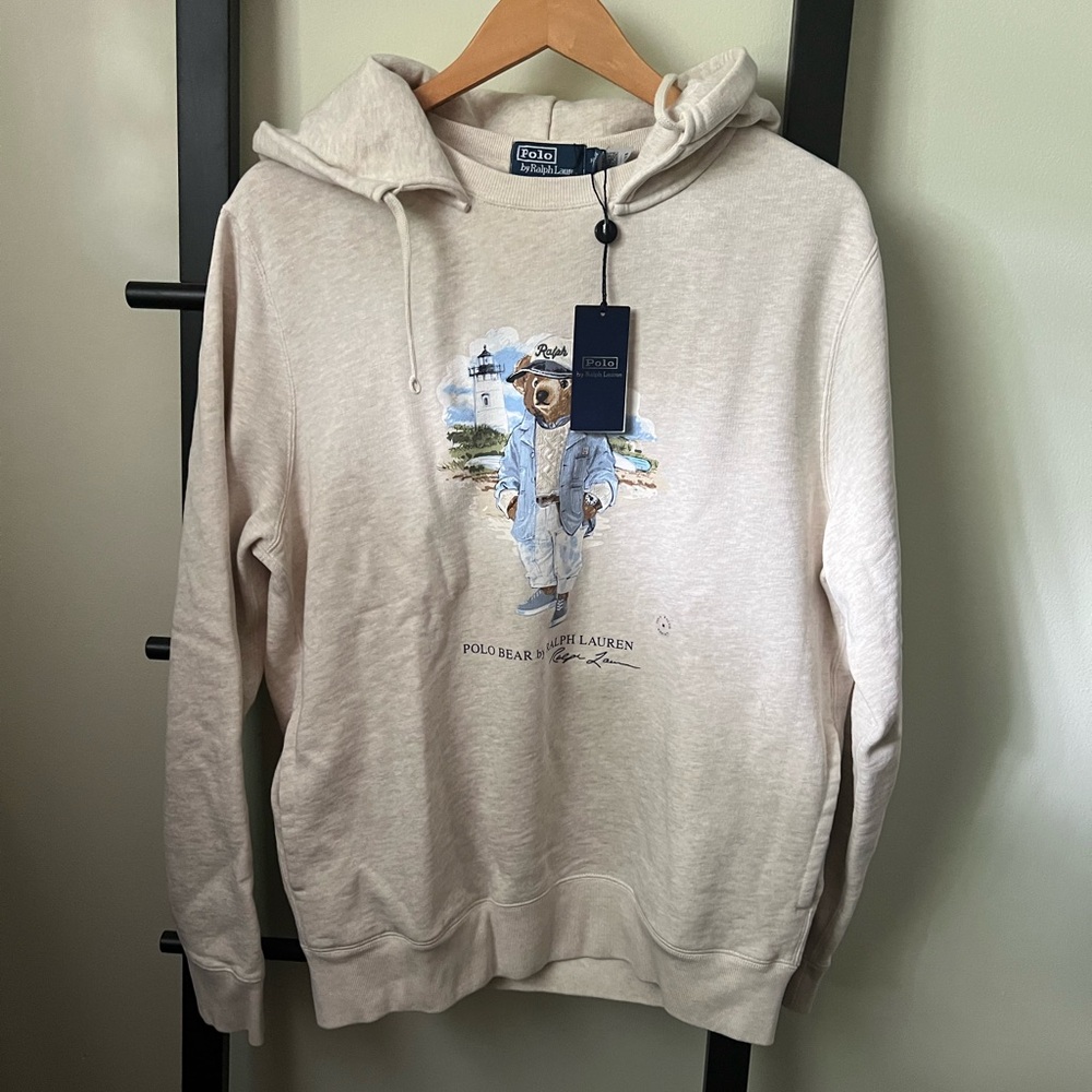 Ralph Lauren Polo Bear Fleece Hoodie (M) - Picture 2 of 8